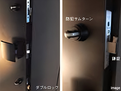 玄関ドアの防犯対策イメージ|ザ・パークハウス恵比寿南